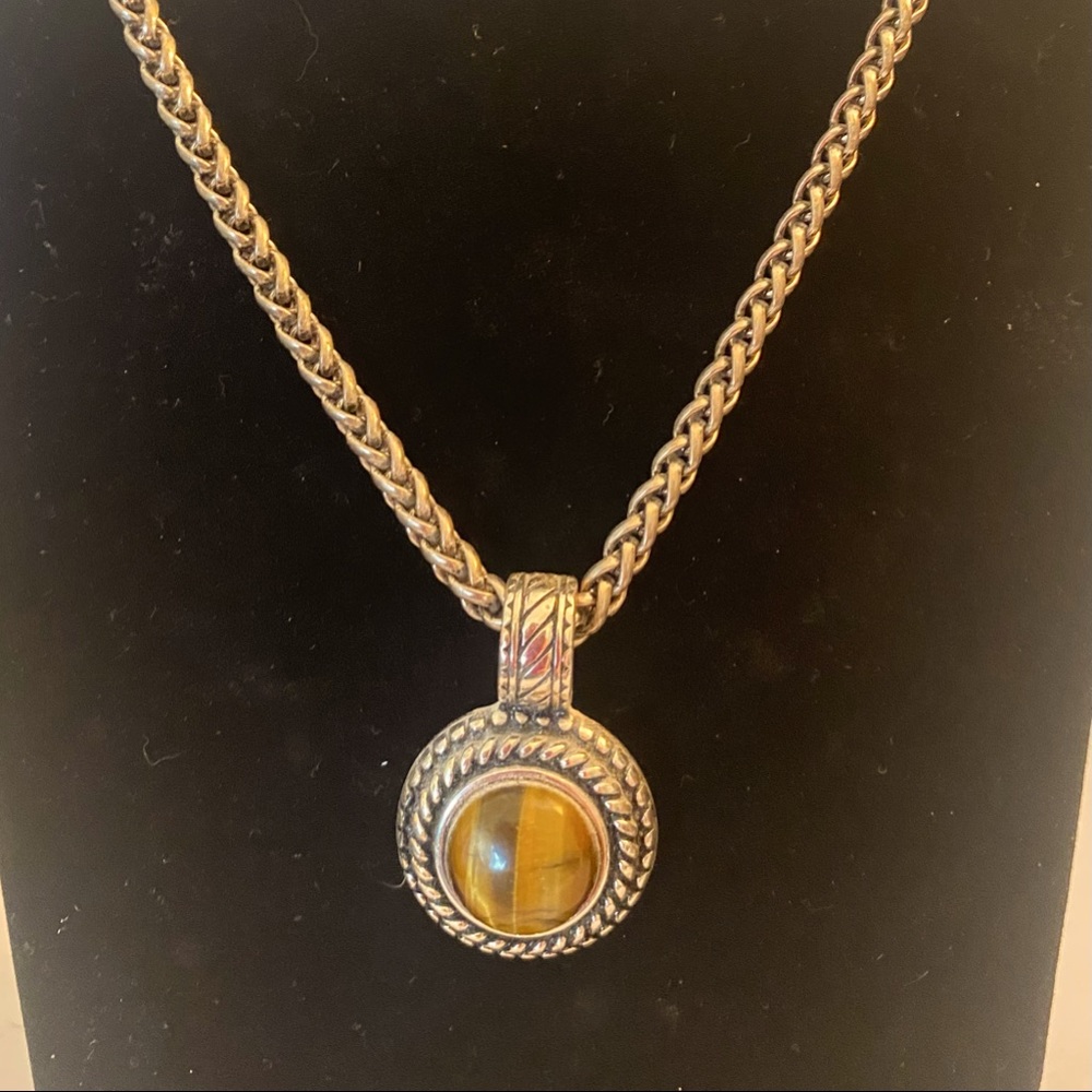 Tigers Eye Pendant Necklace